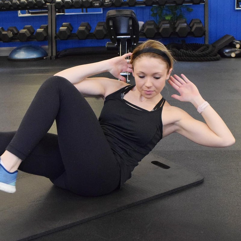 Sweaty Bands Womens Girls Headband - Non-Slip Velvet-Lined Athletic Hairband - 2-Pack Wicked Black 1-Inch and Rock Solid Gray 5/8-Inch - Image 4